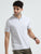 MEN'S ECRU MELANGE SOLID SLIM FIT POLO T SHIRT