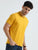 MEN'S YELLOW SOLID SLIM FIT POLO T-SHIRT