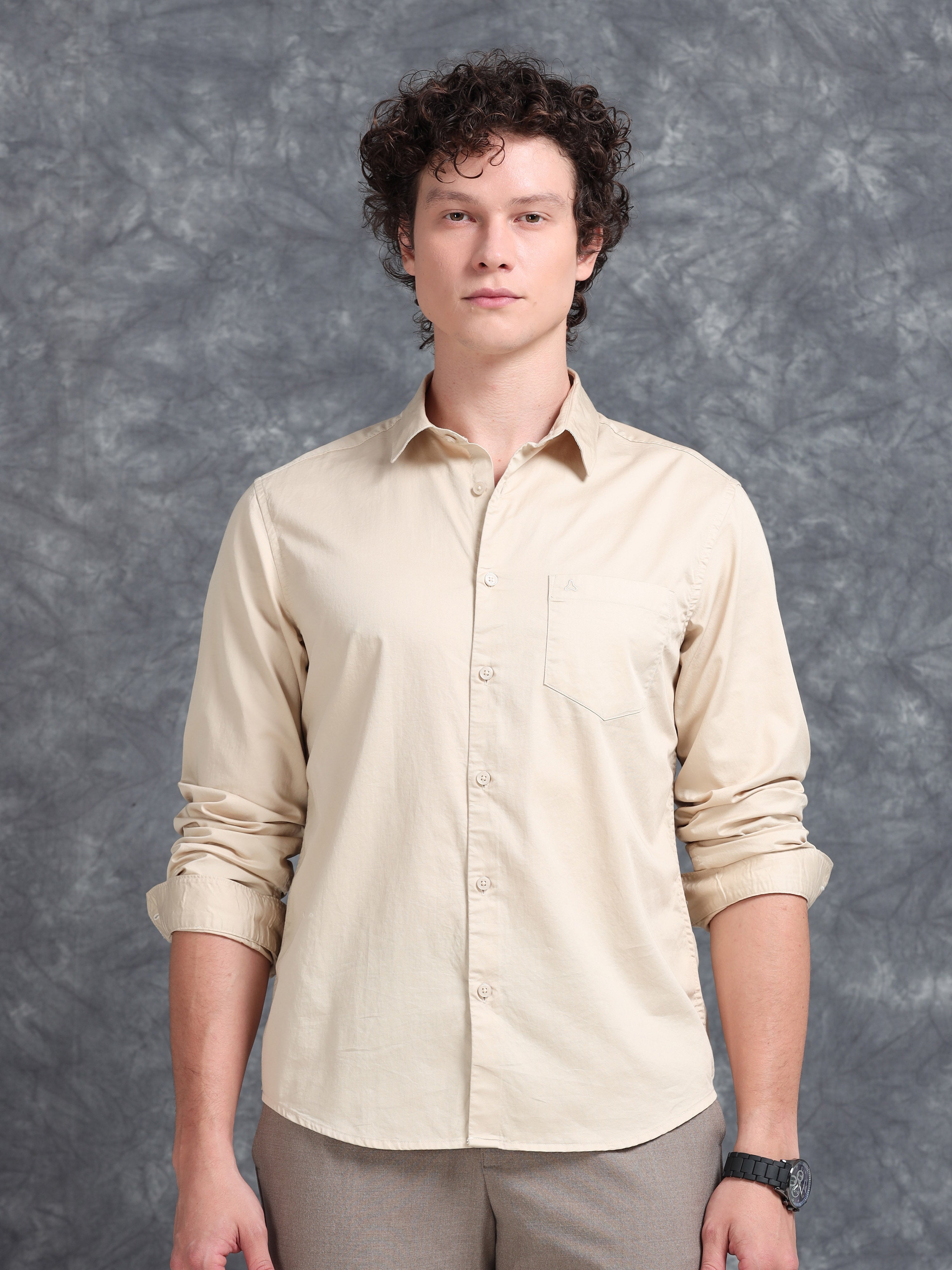 MEN'S SANDEL SOLID SLIM FIT SHIRT