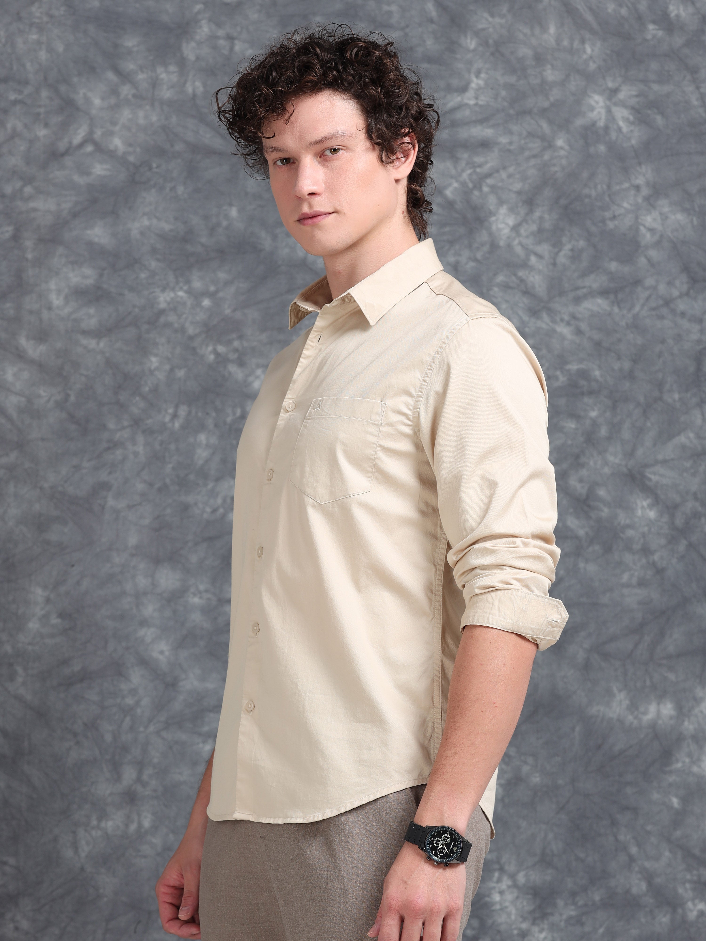 MEN'S SANDEL SOLID SLIM FIT SHIRT