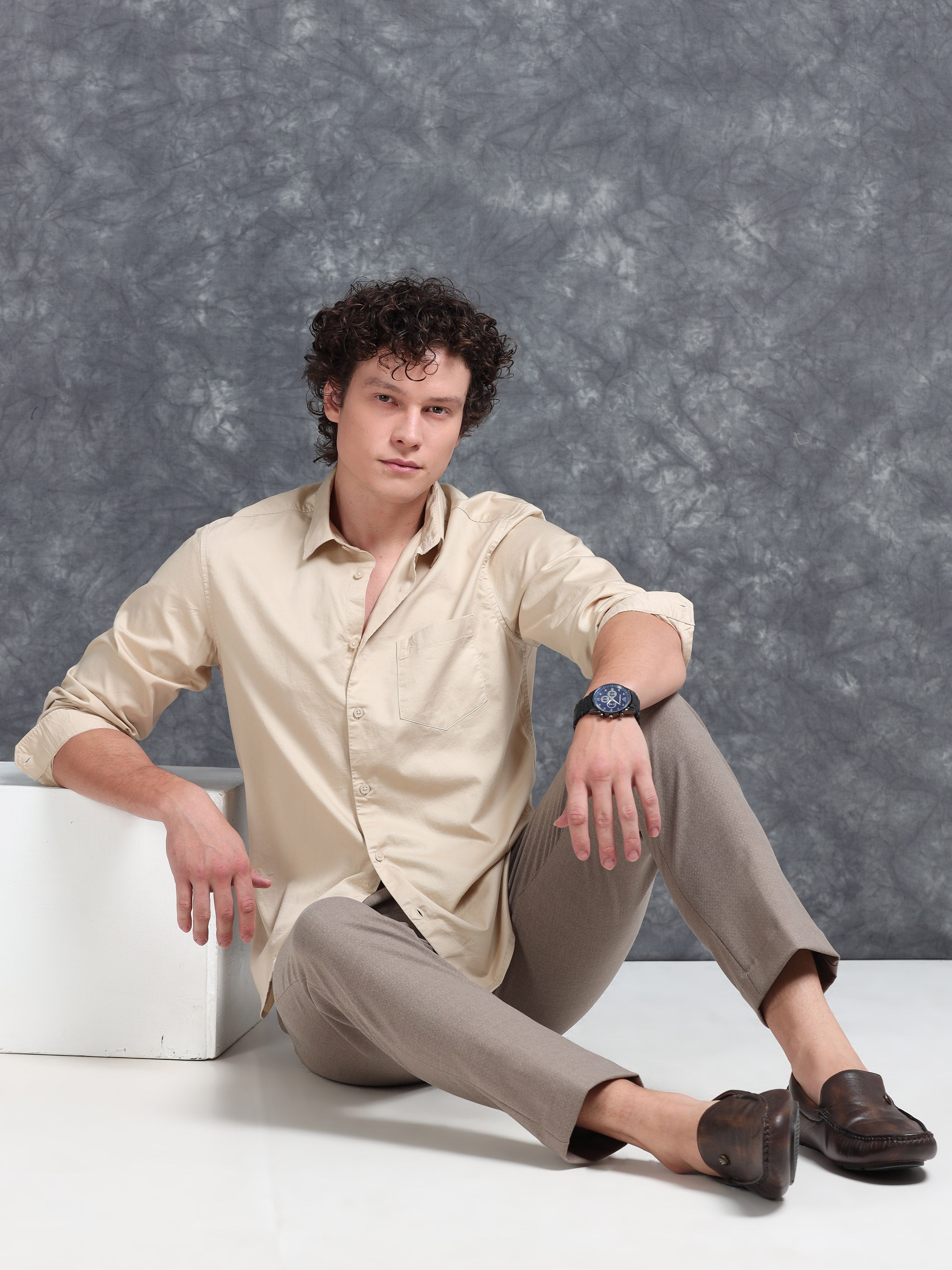 MEN'S SANDEL SOLID SLIM FIT SHIRT