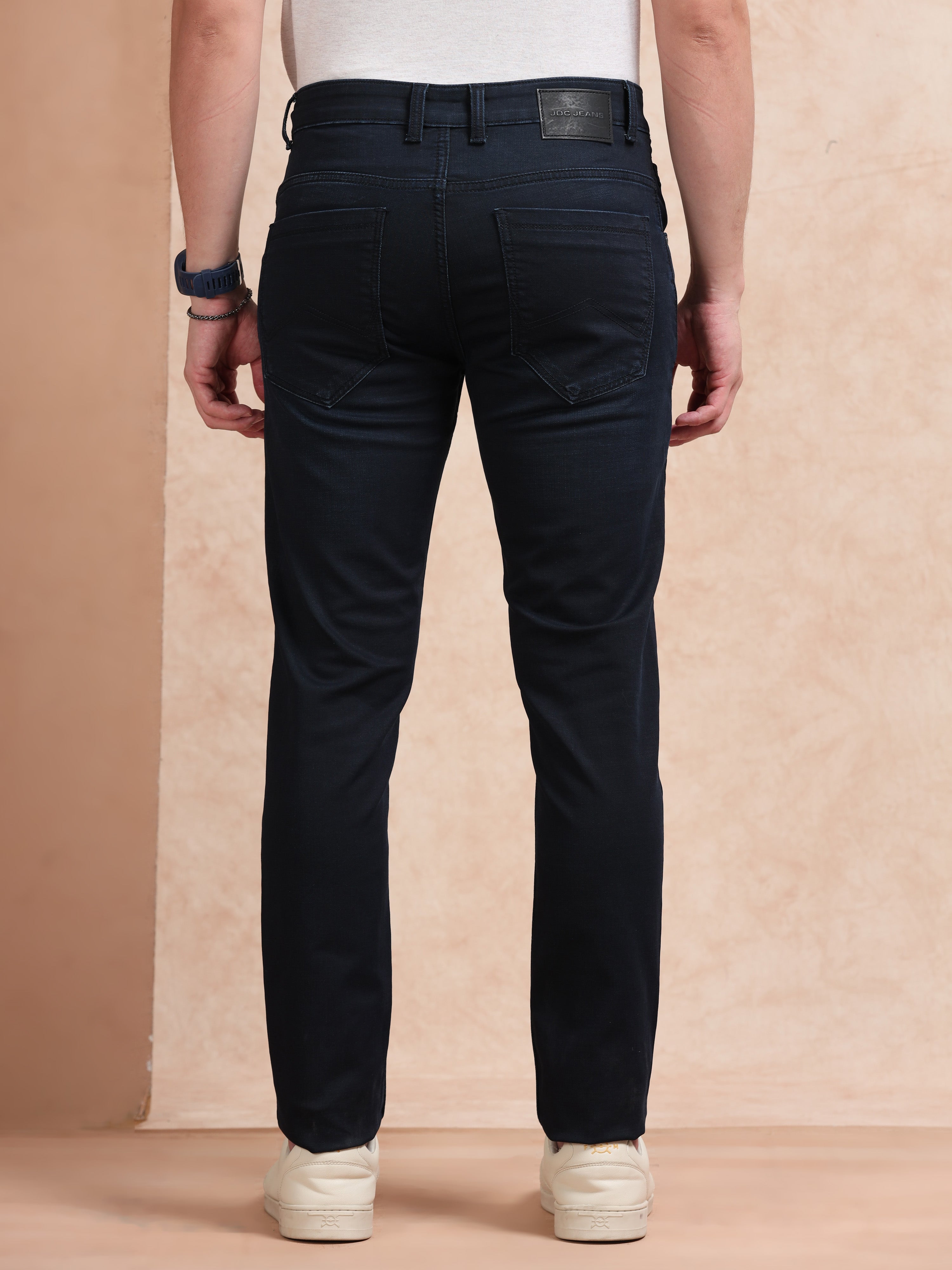 MEN'S DK.NAVY SOLID SLIM FIT JEAN