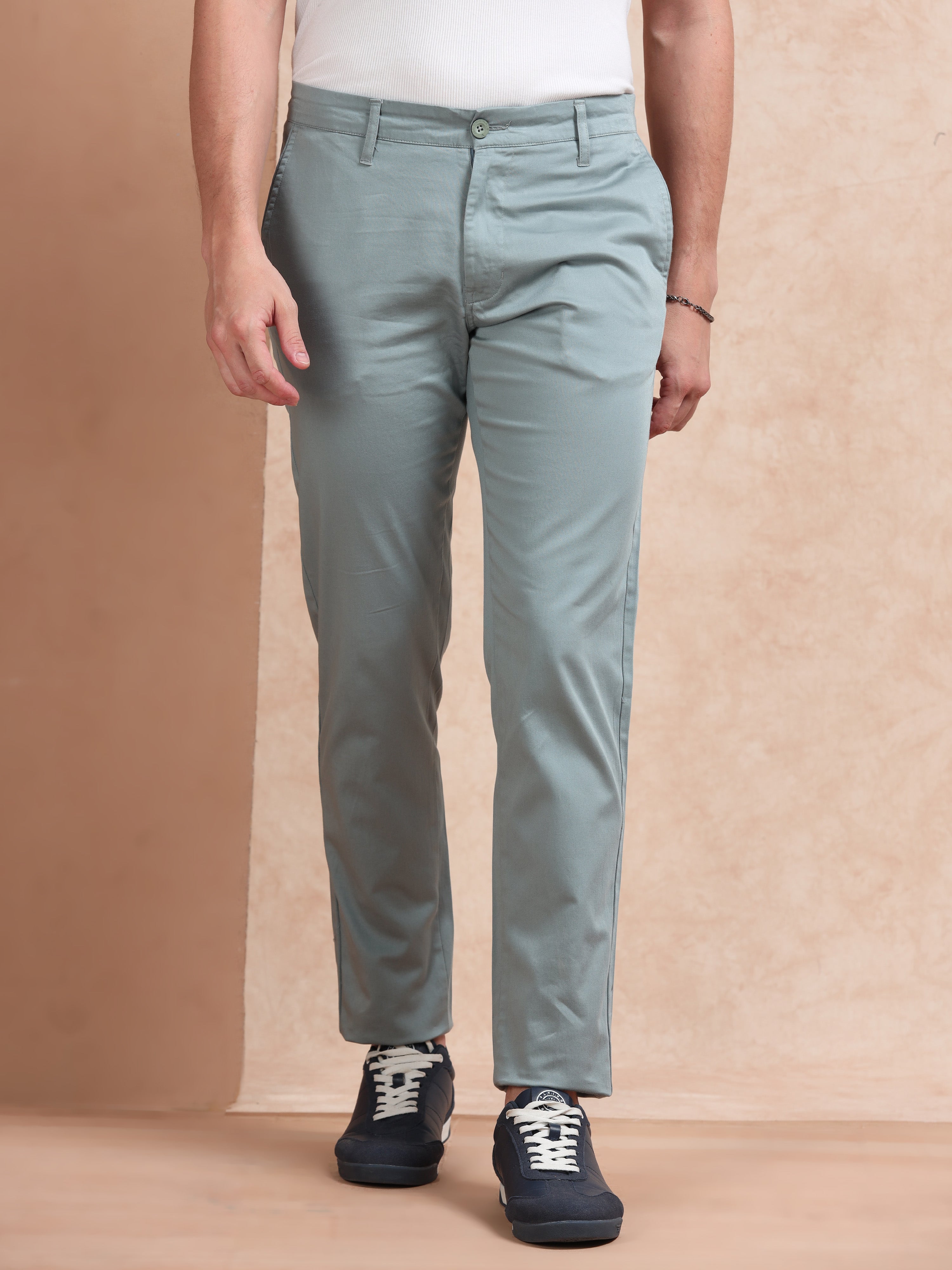 MEN'S B.AQUA SOLID SLIM FIT TROUSER