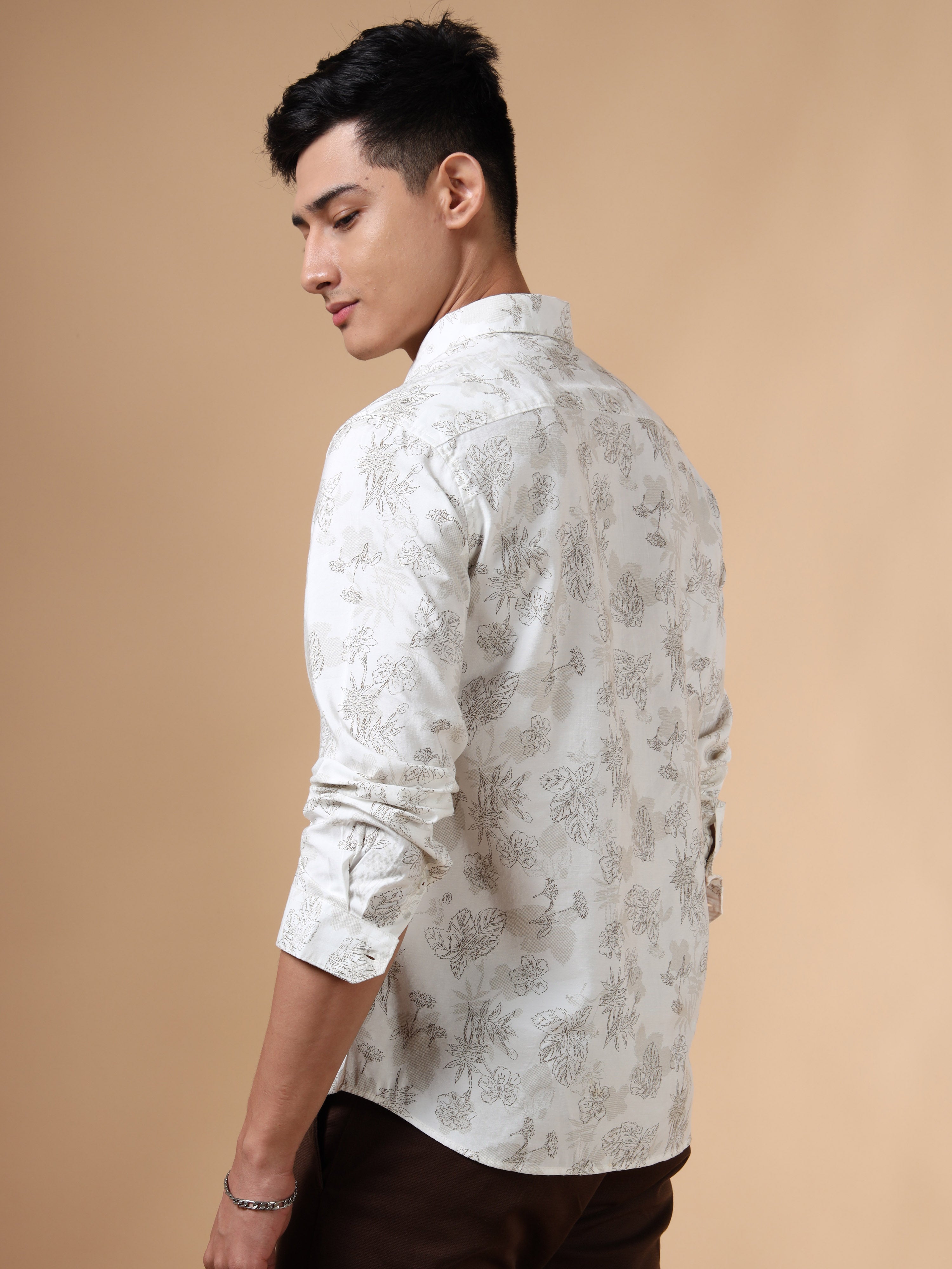MEN'S COPPER PRINT SLIM FIT SHIRT