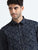 MEN'S NAVY CHECKS WITH PRINT SLIM FIT SHIRT