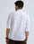 MEN'S WHITE JACQUARD  SOLID SLIM FIT SHIRT