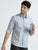 MEN'S GREY JACQUARD  SOLID SLIM FIT SHIRT