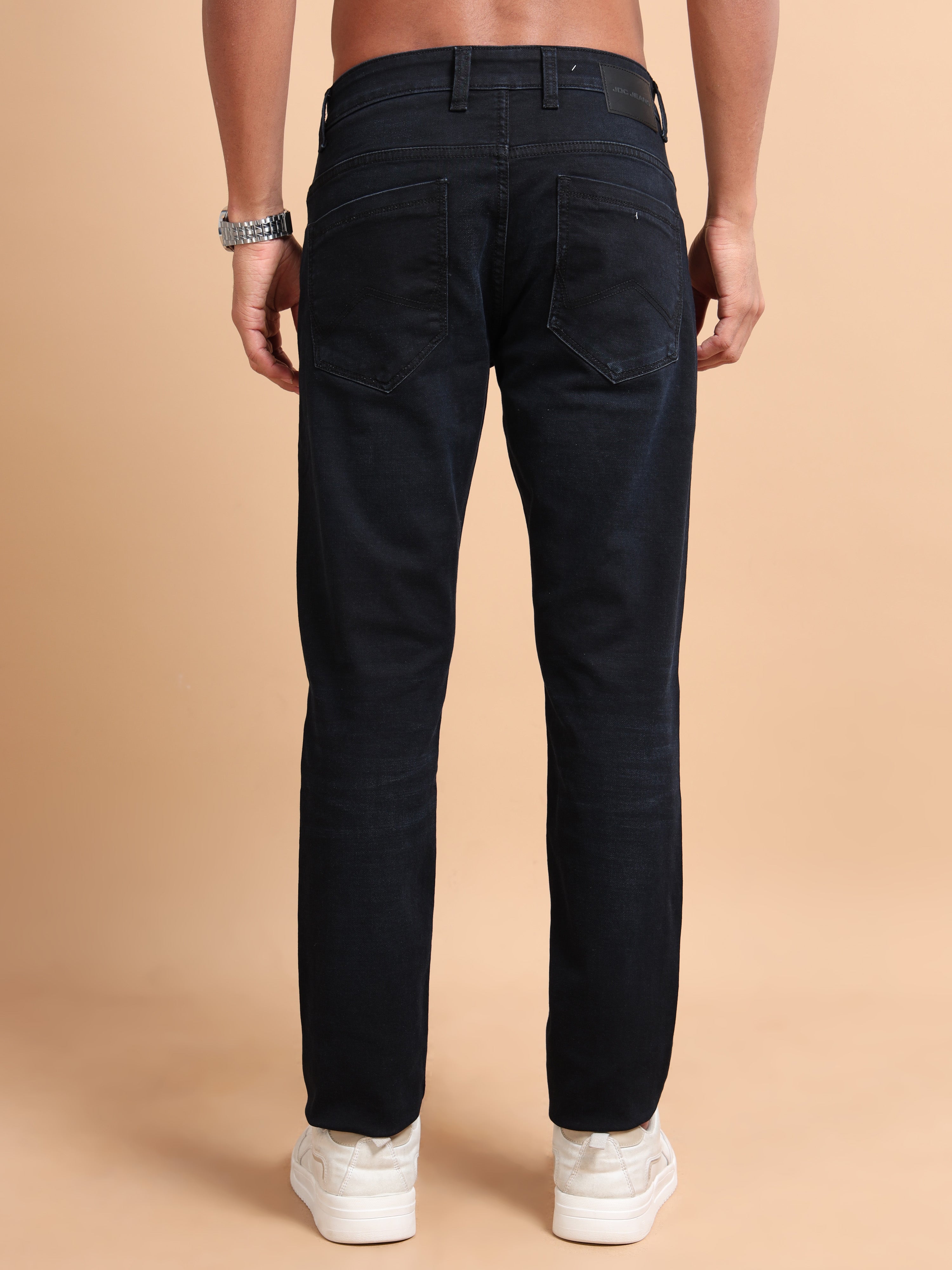 MEN'S DK.INDIGO SOLID SLIM FIT JEANS