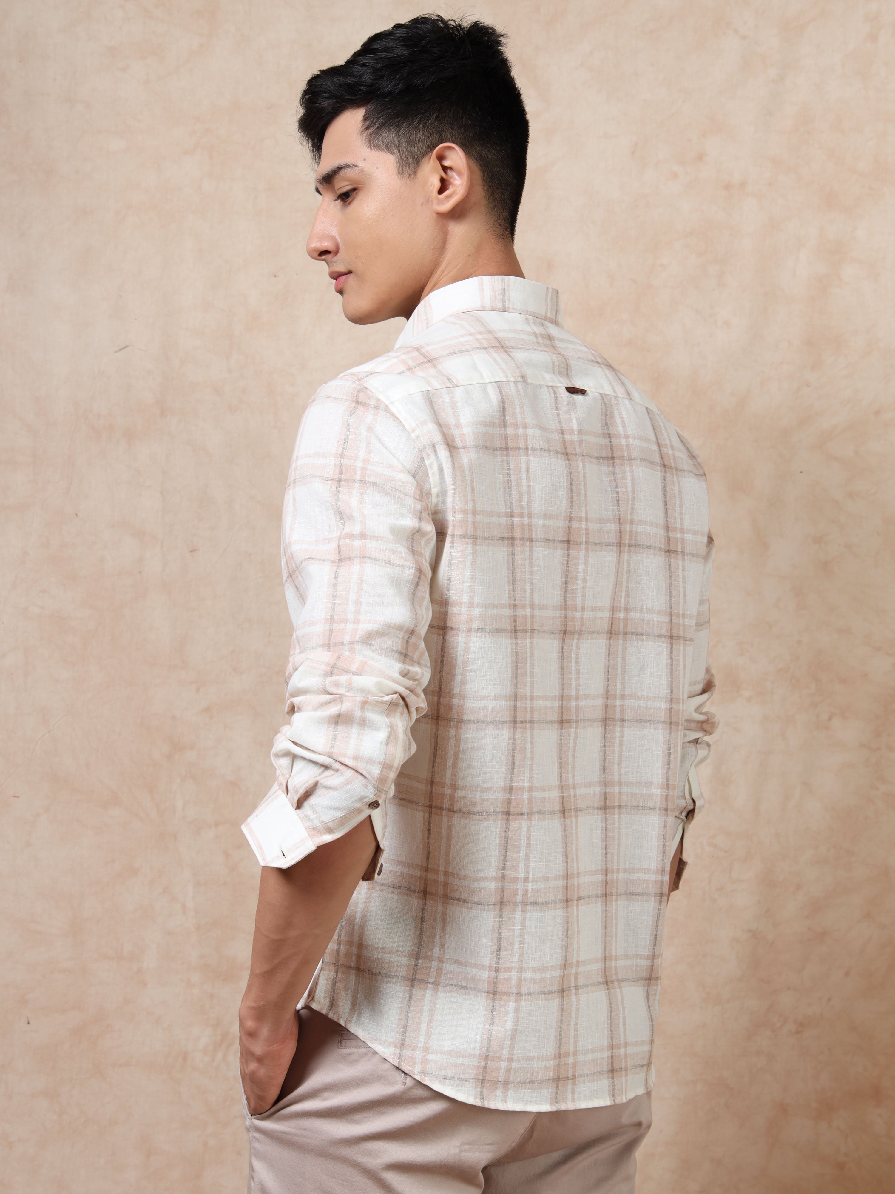 MEN'S BISCUT CHECKS SLIM FIT SHIRT