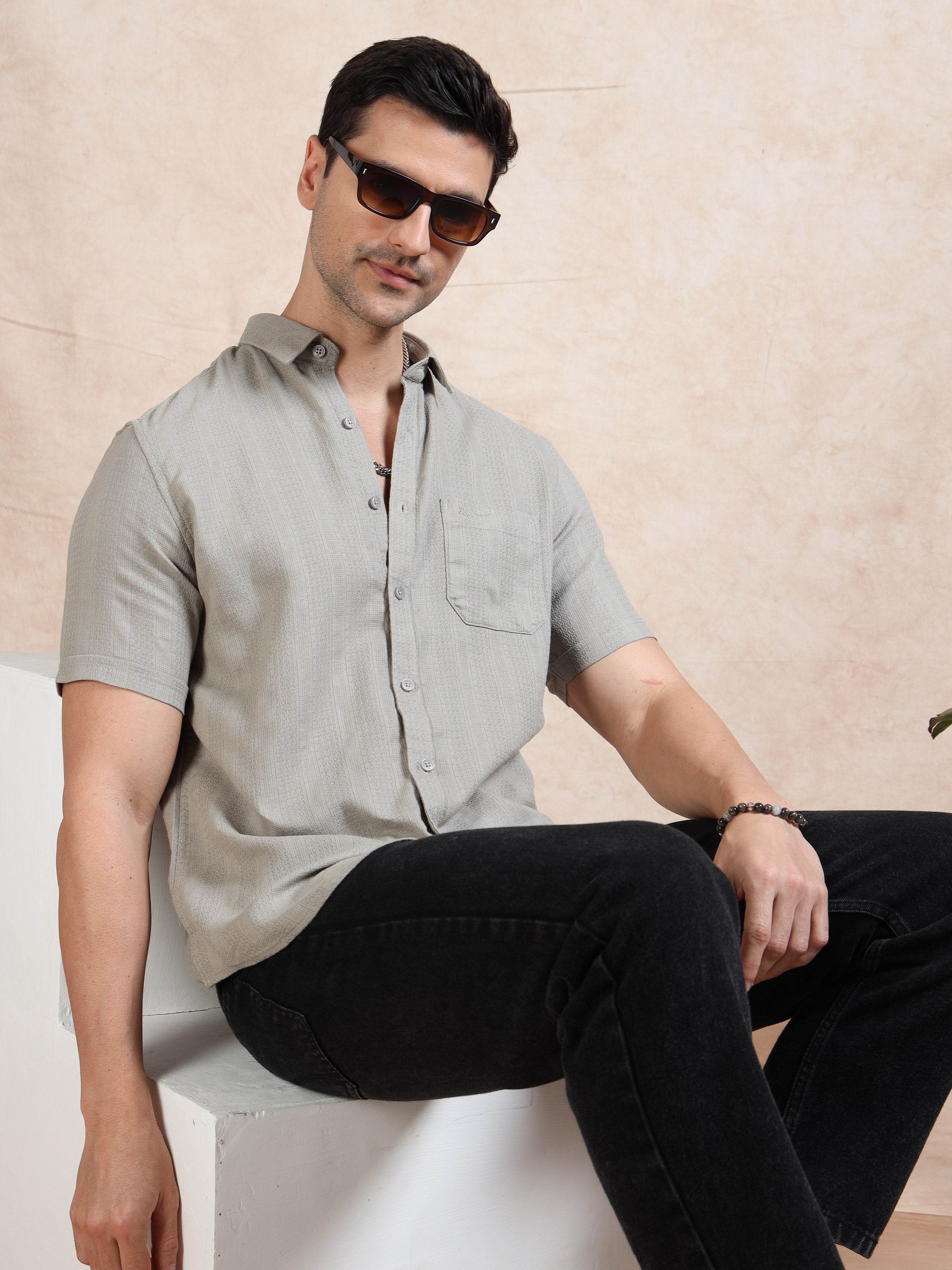 MEN'S W.SANDEL STRIPE SLIM FIT SHIRT