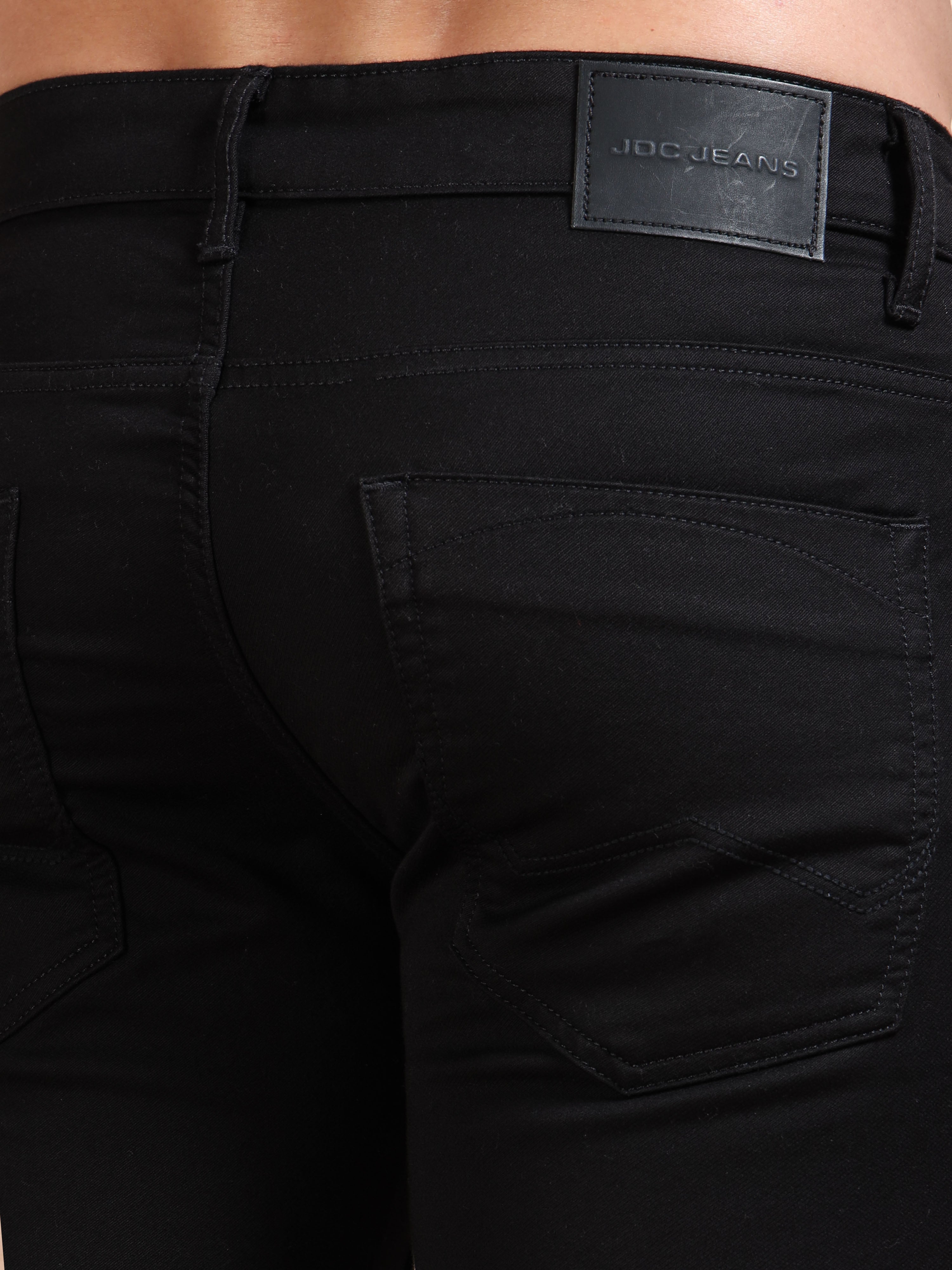 MEN'S BLACK SOLID SLIM FIT JEANS