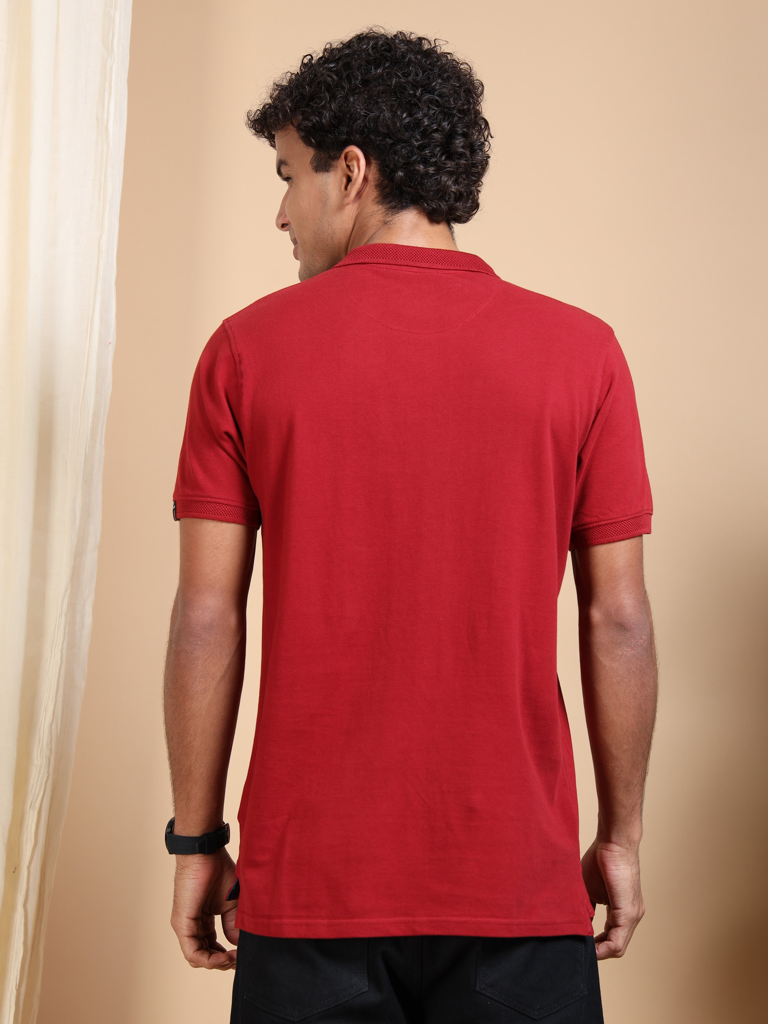 MEN'S RUST SLIM FIT POLO TSHIRT