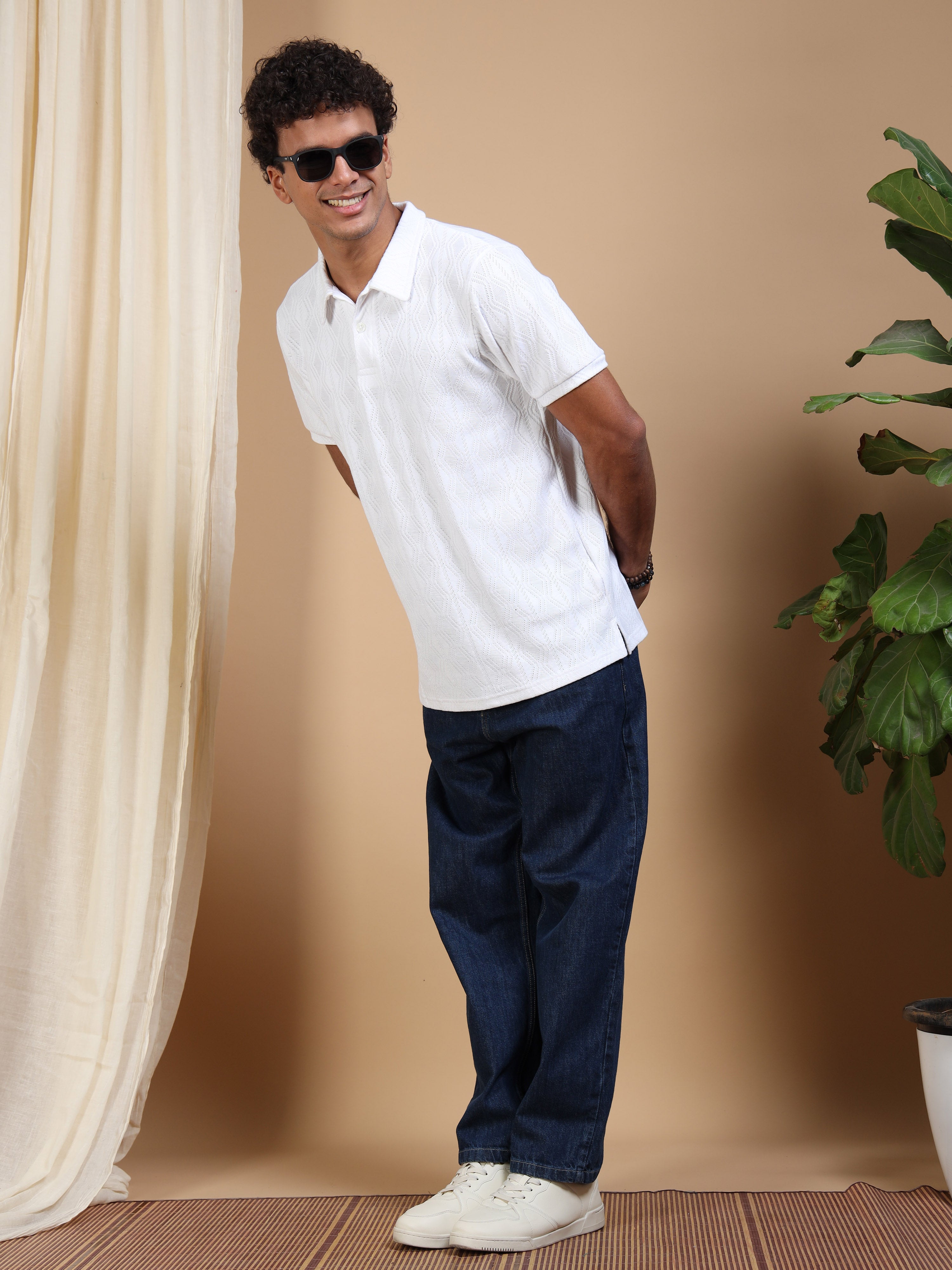 MEN'S WHITE SLIM FIT POLO TSHIRT
