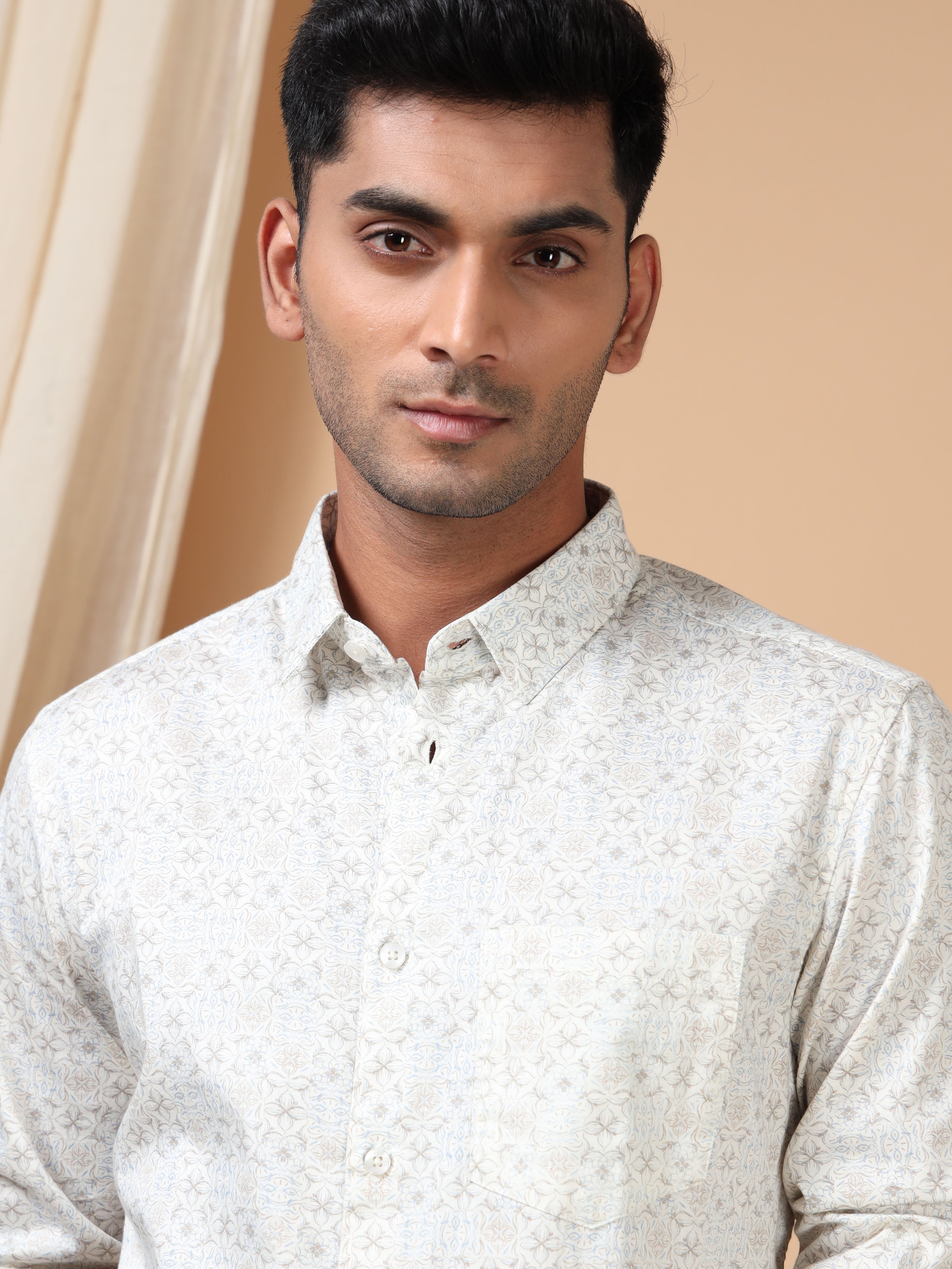 MEN'S SANDEL PRINT SLIM FIT SHIRT