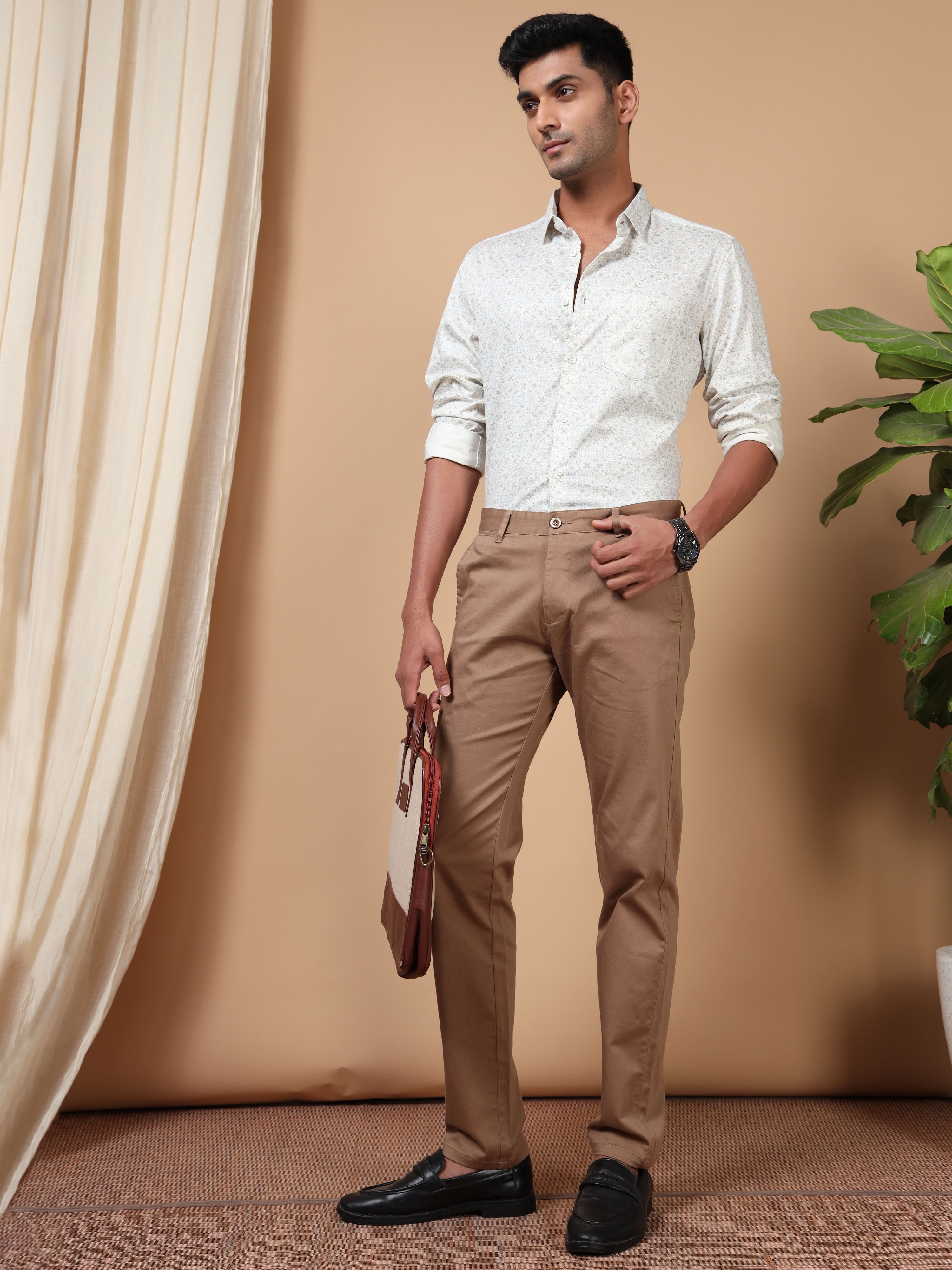 MEN'S SANDEL PRINT SLIM FIT SHIRT