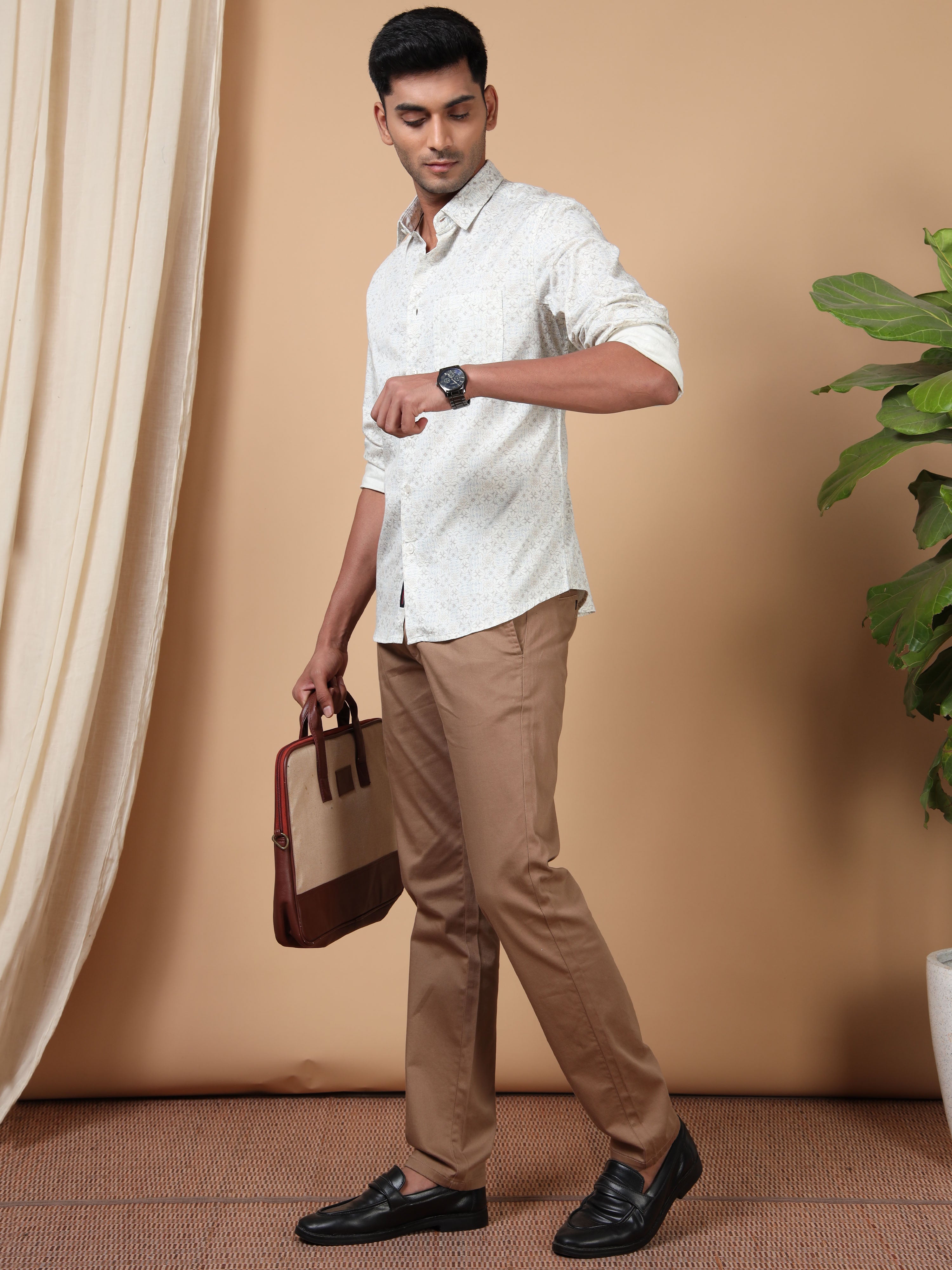 MEN'S SANDEL PRINT SLIM FIT SHIRT