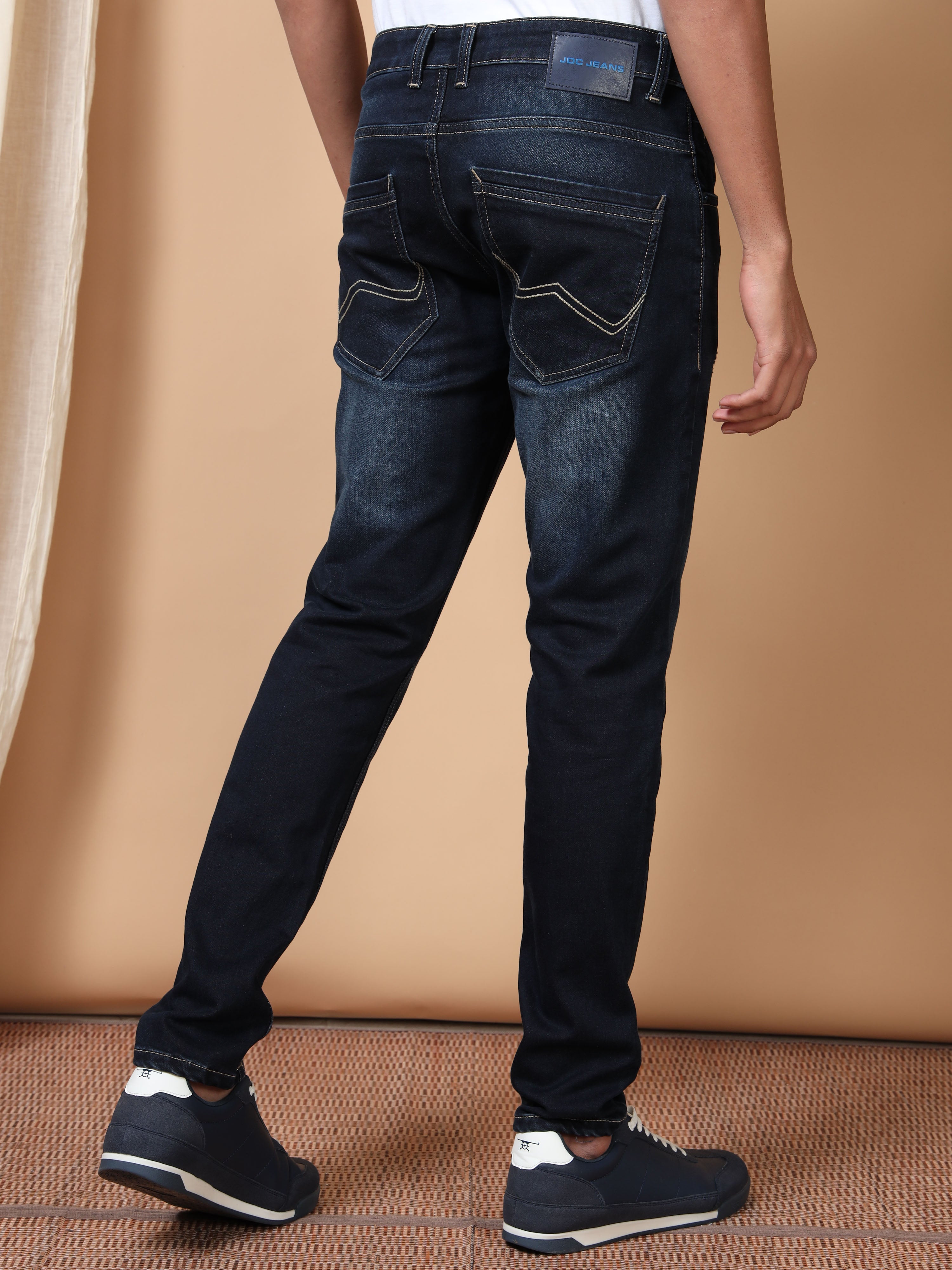 MEN'S Navy SOLID SLIM FIT JEANS
