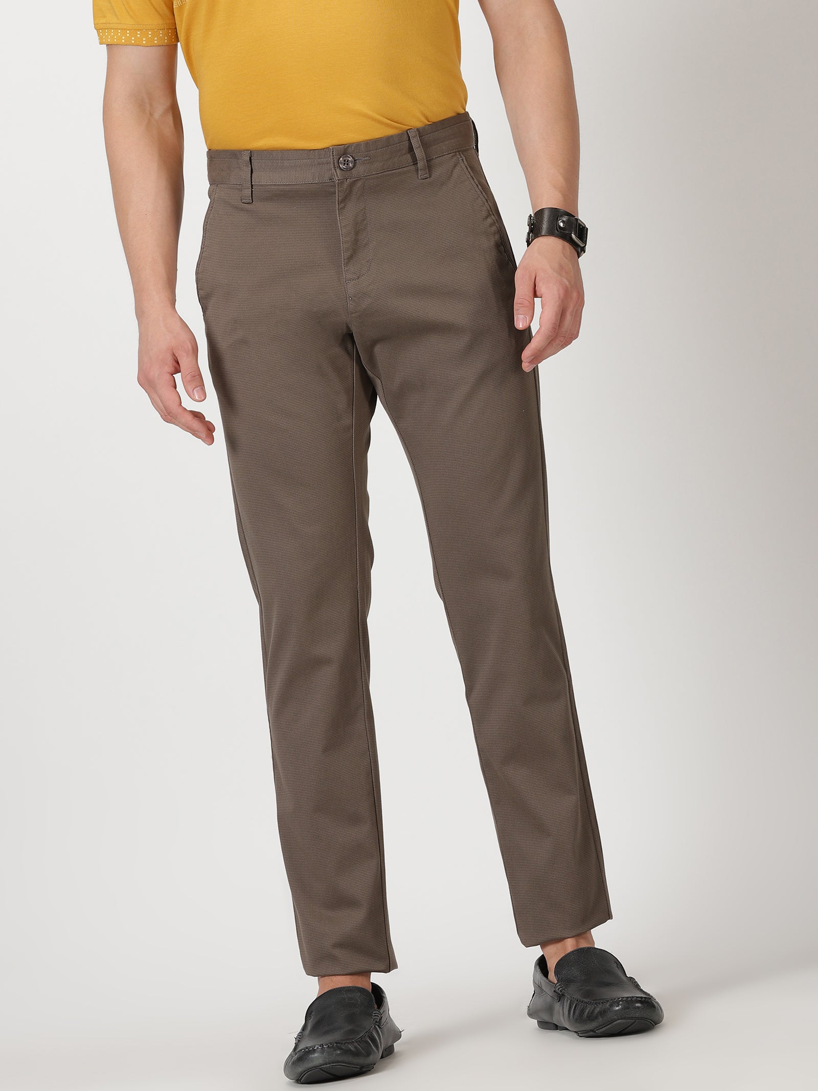 MEN'S DK OLIVE PRINT JASON FIT TROUSER