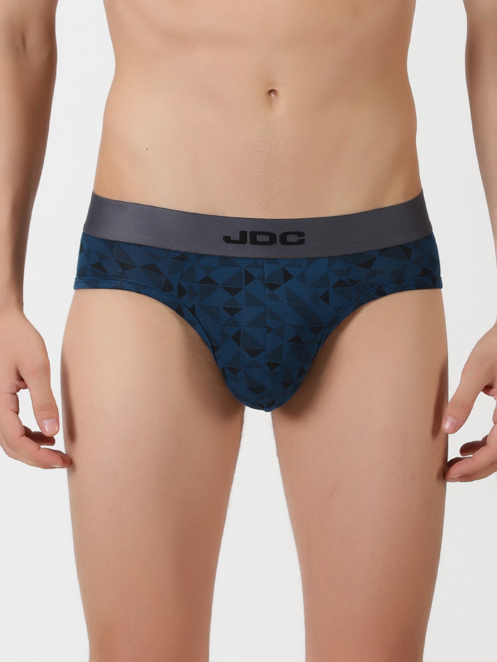 MEN'S Blue Triangle Print REGULAR FIT BRIEF