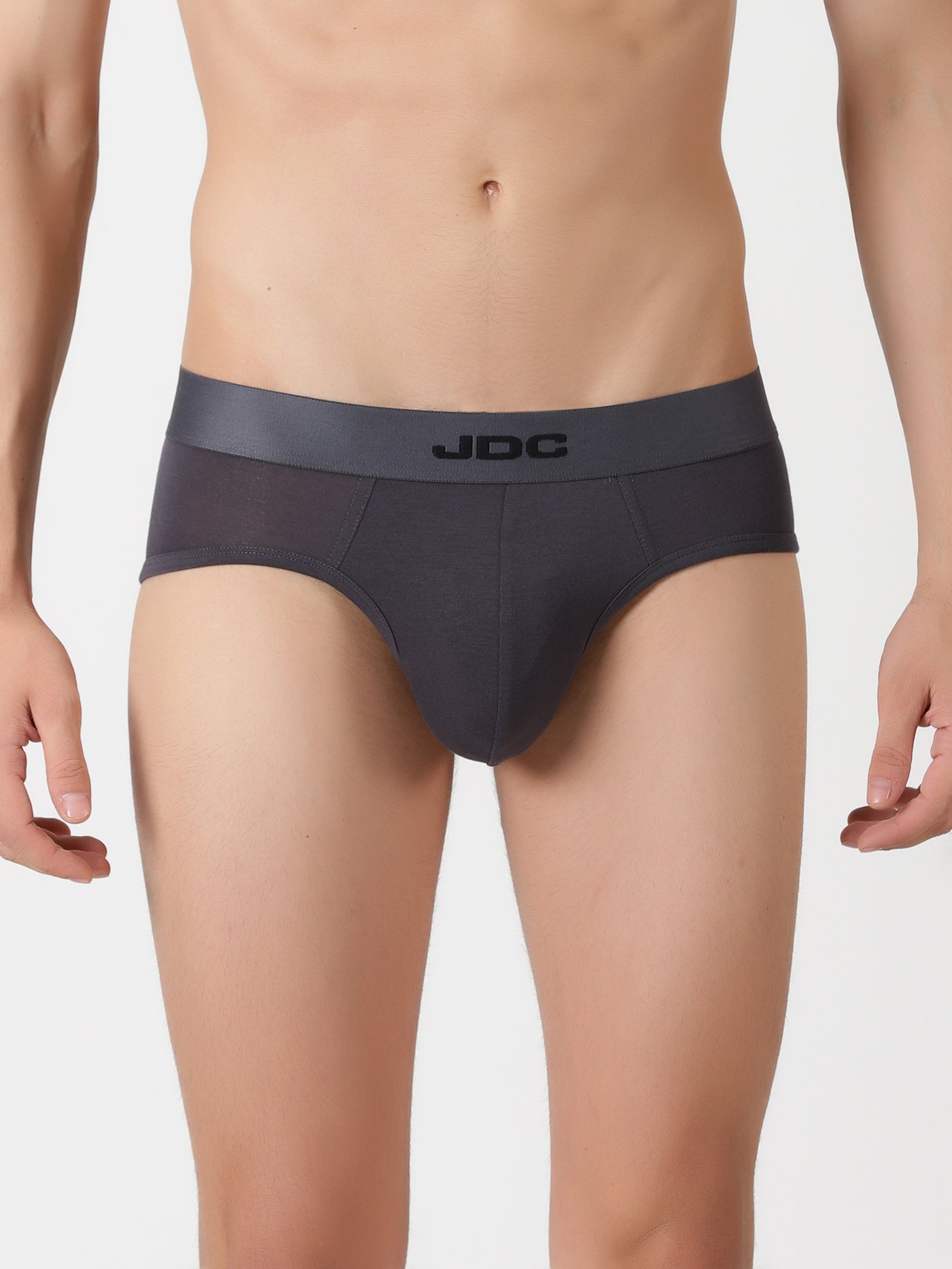 MEN'S Grey SOLID REGULAR FIT BRIEF