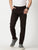 MEN'S COFEE BROWN SOLID JASON FIT TROUSER