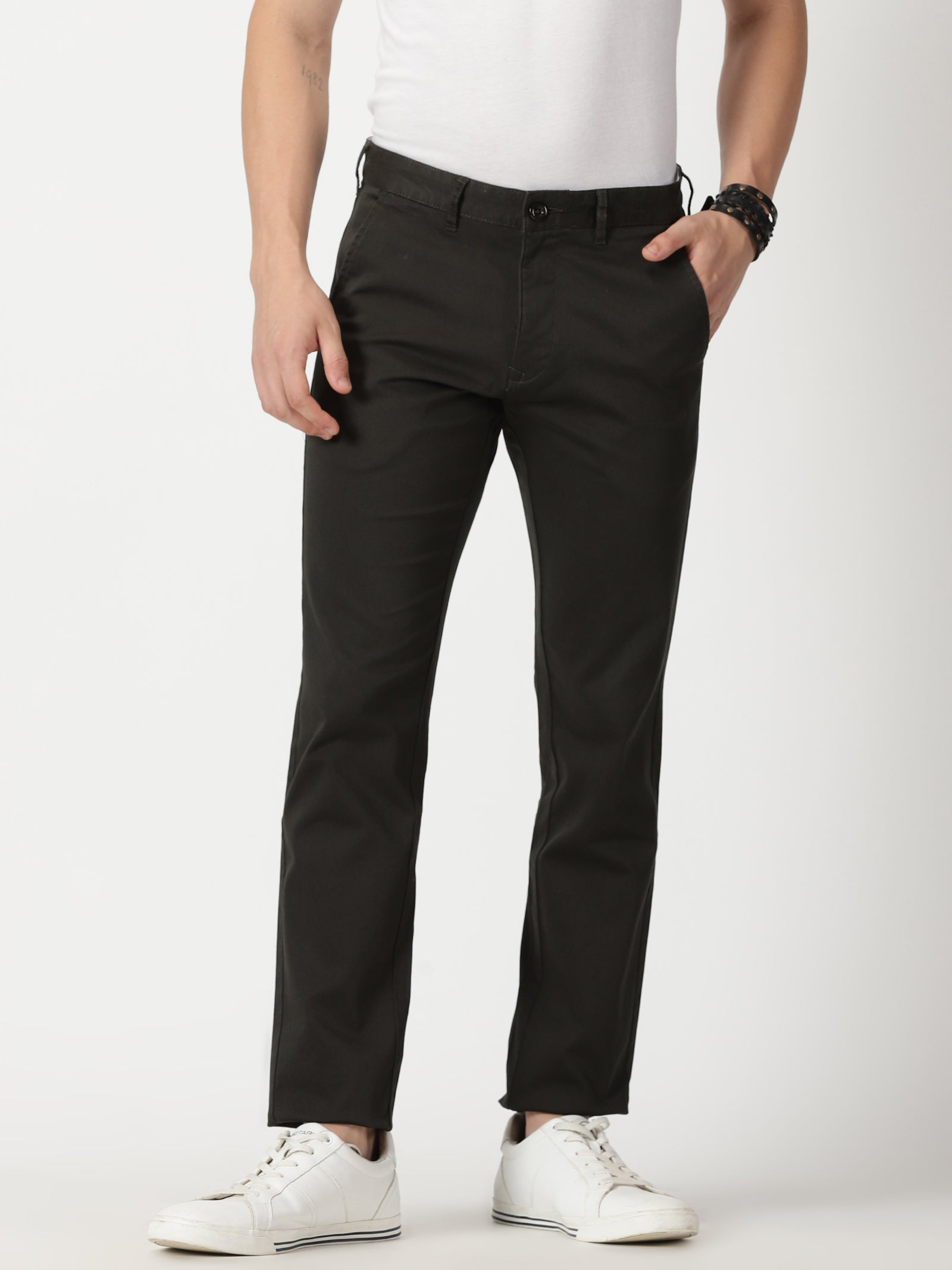 Van Heusen Men Mid-Rise Custom Fit Formal Trousers - Price History