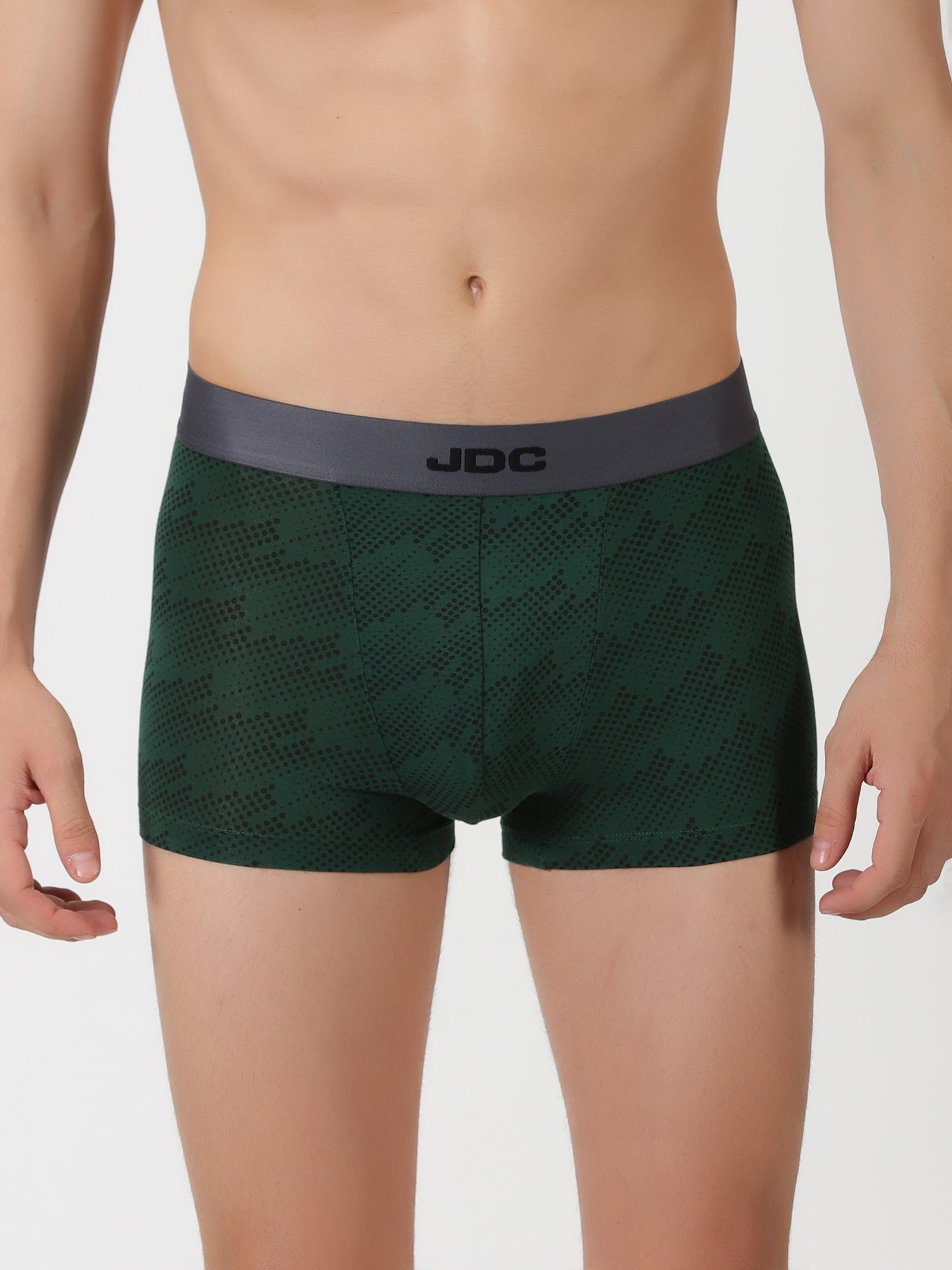 MEN'S GREEN DOT PRINT REGULAR FIT TRUNK