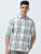 MEN'S GREEN-CHECKS SLIM FIT SHIRT