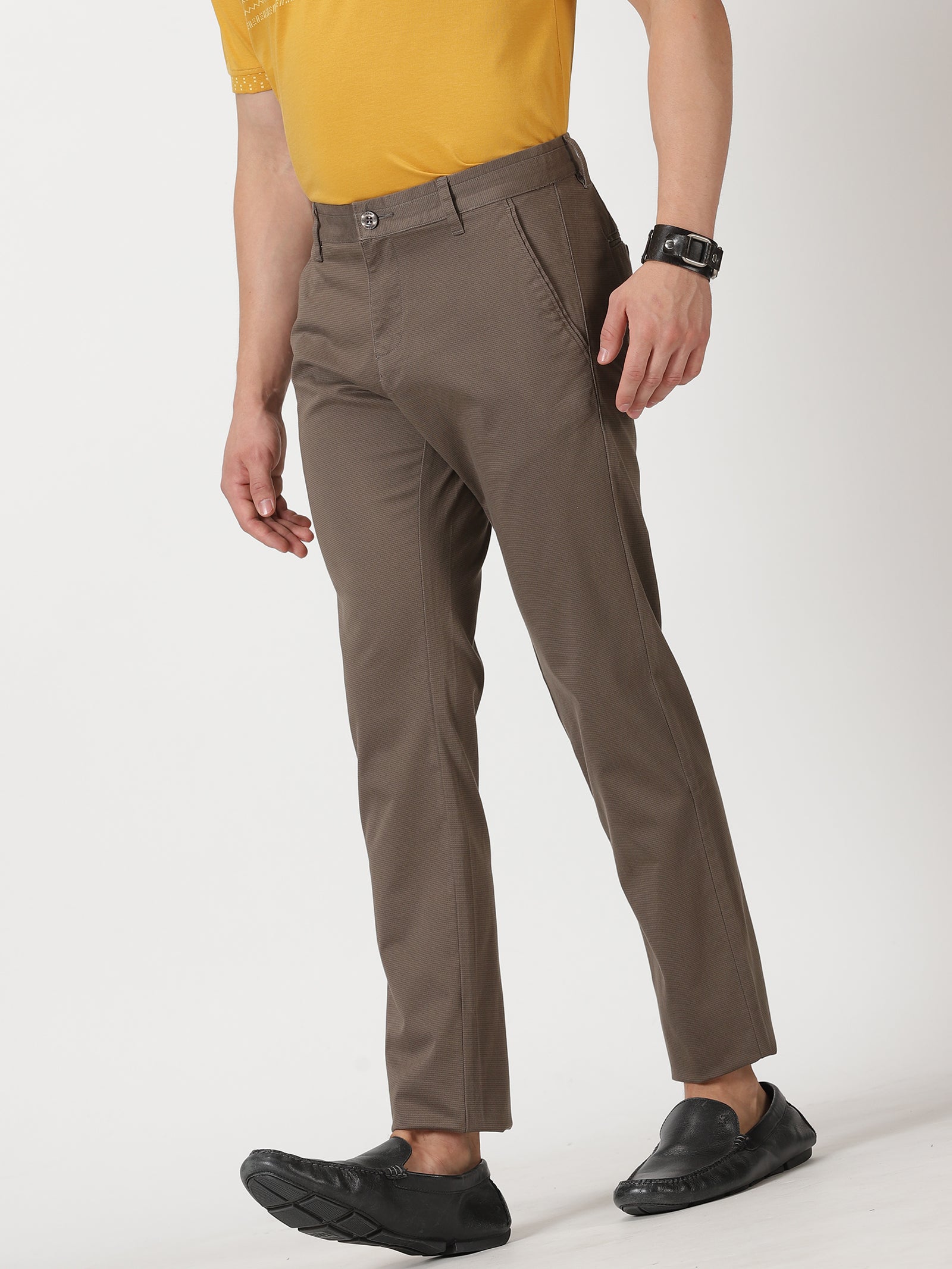 MEN'S DK OLIVE PRINT JASON FIT TROUSER