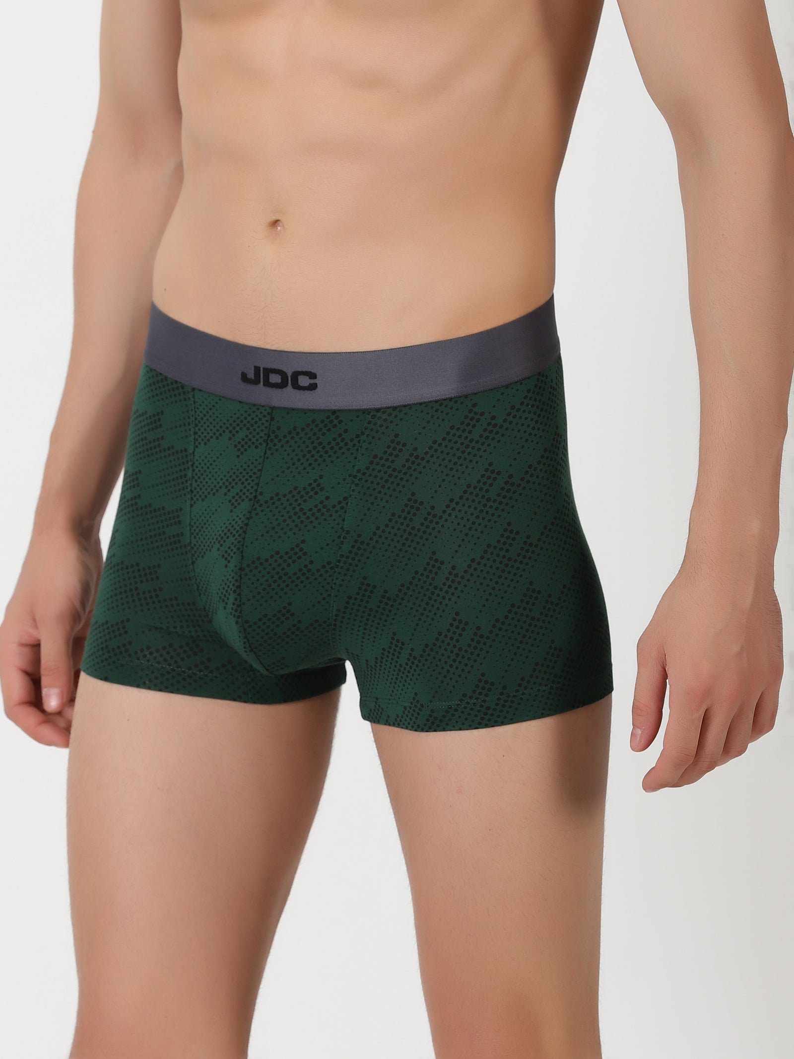 MEN'S GREEN DOT PRINT REGULAR FIT TRUNK