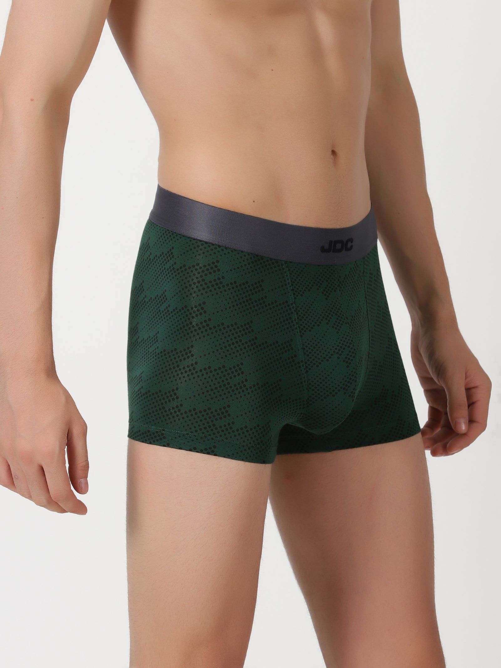 MEN'S GREEN DOT PRINT REGULAR FIT TRUNK