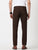 MEN'S COFFEE BROWN SOLID JASON FIT TROUSER