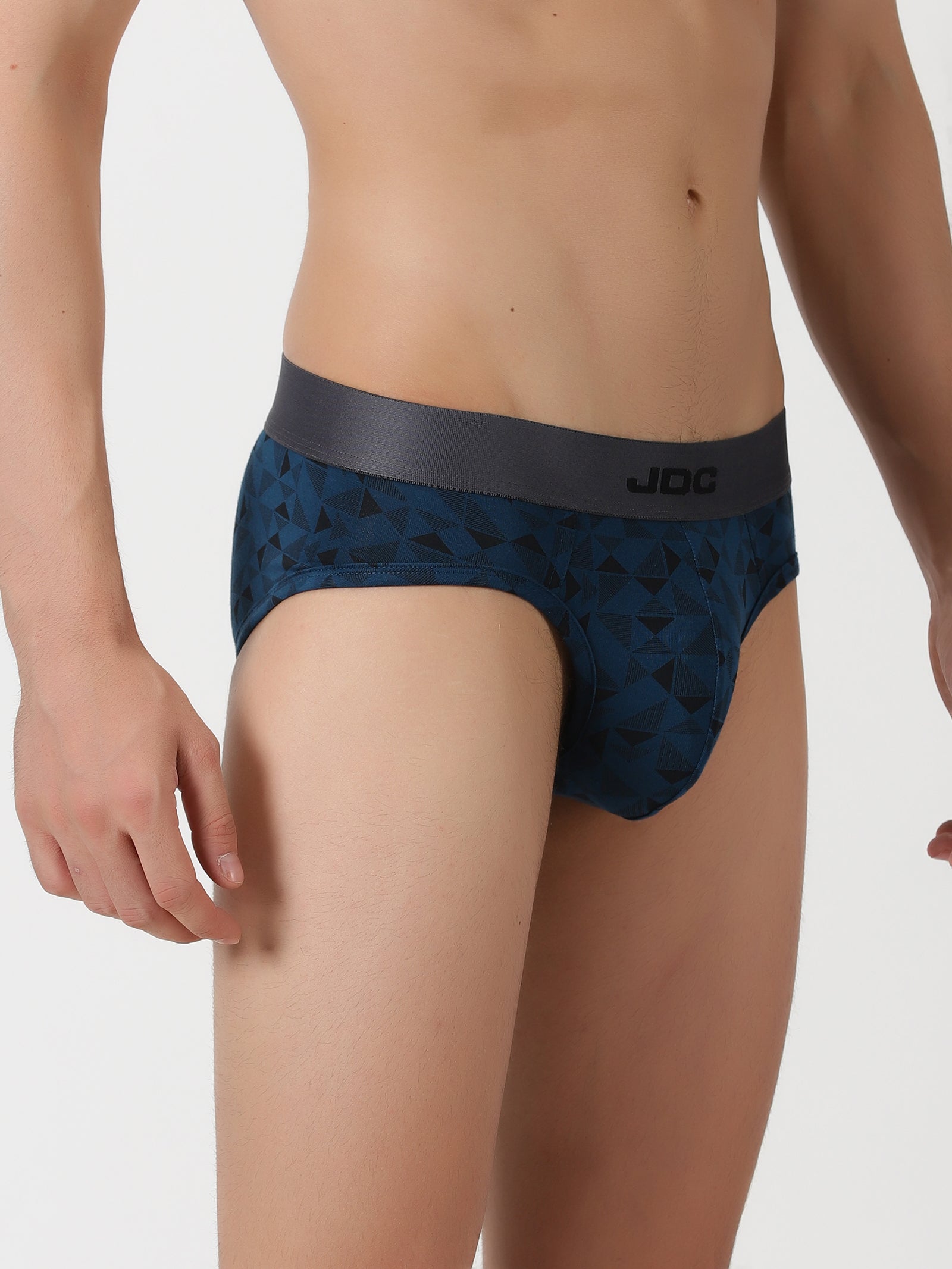 MEN'S Blue Triangle Print REGULAR FIT BRIEF