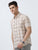 MEN'S BROWN CHECKS SLIM FIT SHIRT