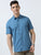 MEN'S STEEL BLUE-SOLID SLIM FIT SHIRT