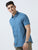 MEN'S STEEL BLUE-SOLID SLIM FIT SHIRT