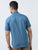 MEN'S STEEL BLUE-SOLID SLIM FIT SHIRT