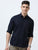 MEN'S NAVY-SOLID SLIM FIT SHIRT