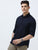 MEN'S NAVY-SOLID SLIM FIT SHIRT