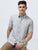 MEN'S GREY PRINT SLIM FIT SHIRT