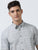 MEN'S GREY PRINT SLIM FIT SHIRT