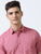 MEN'S TERRACOTA-SOLID SLIM FIT SHIRT