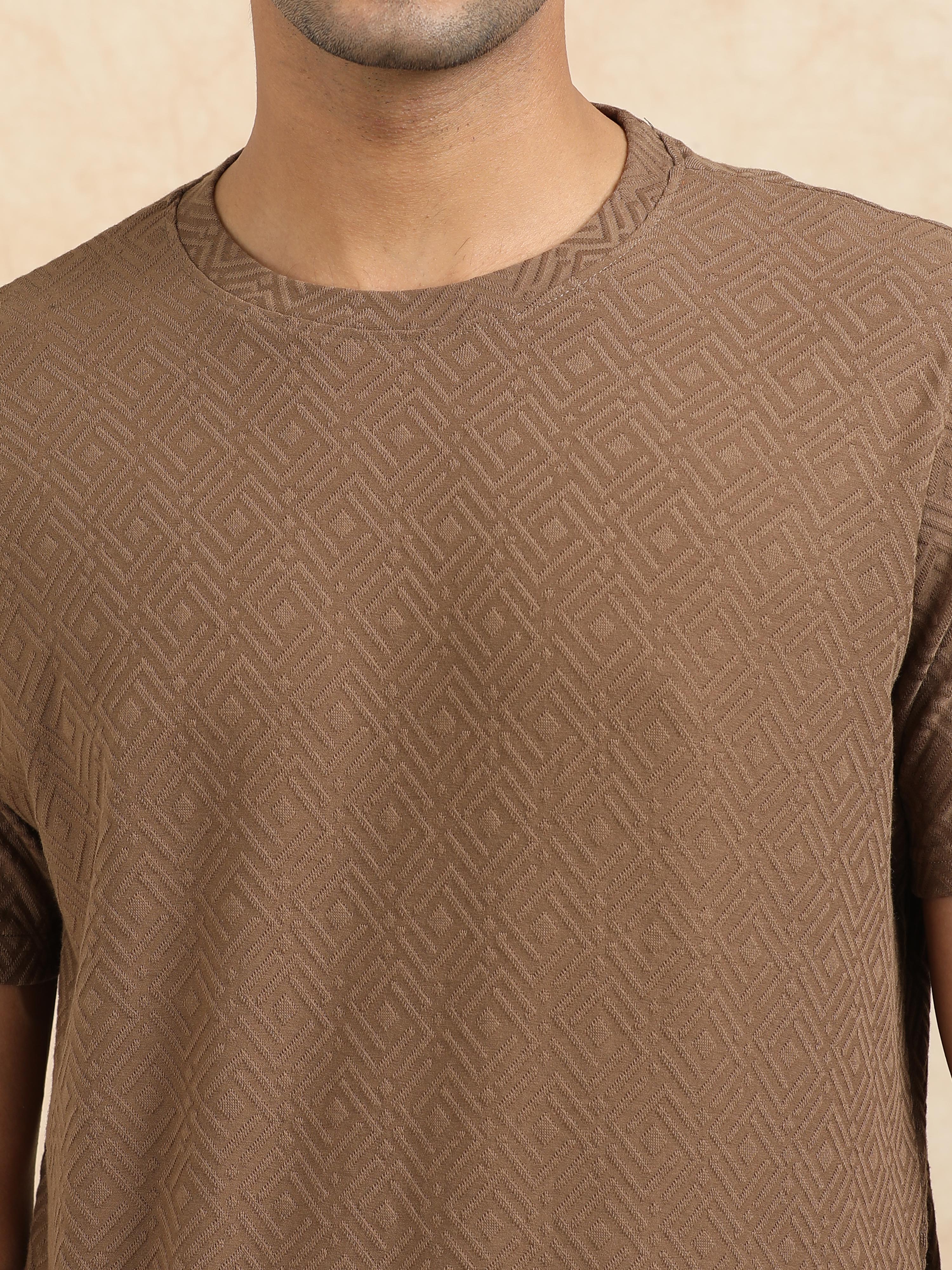 MEN'S BROWN SLIM FIT T SHIRT