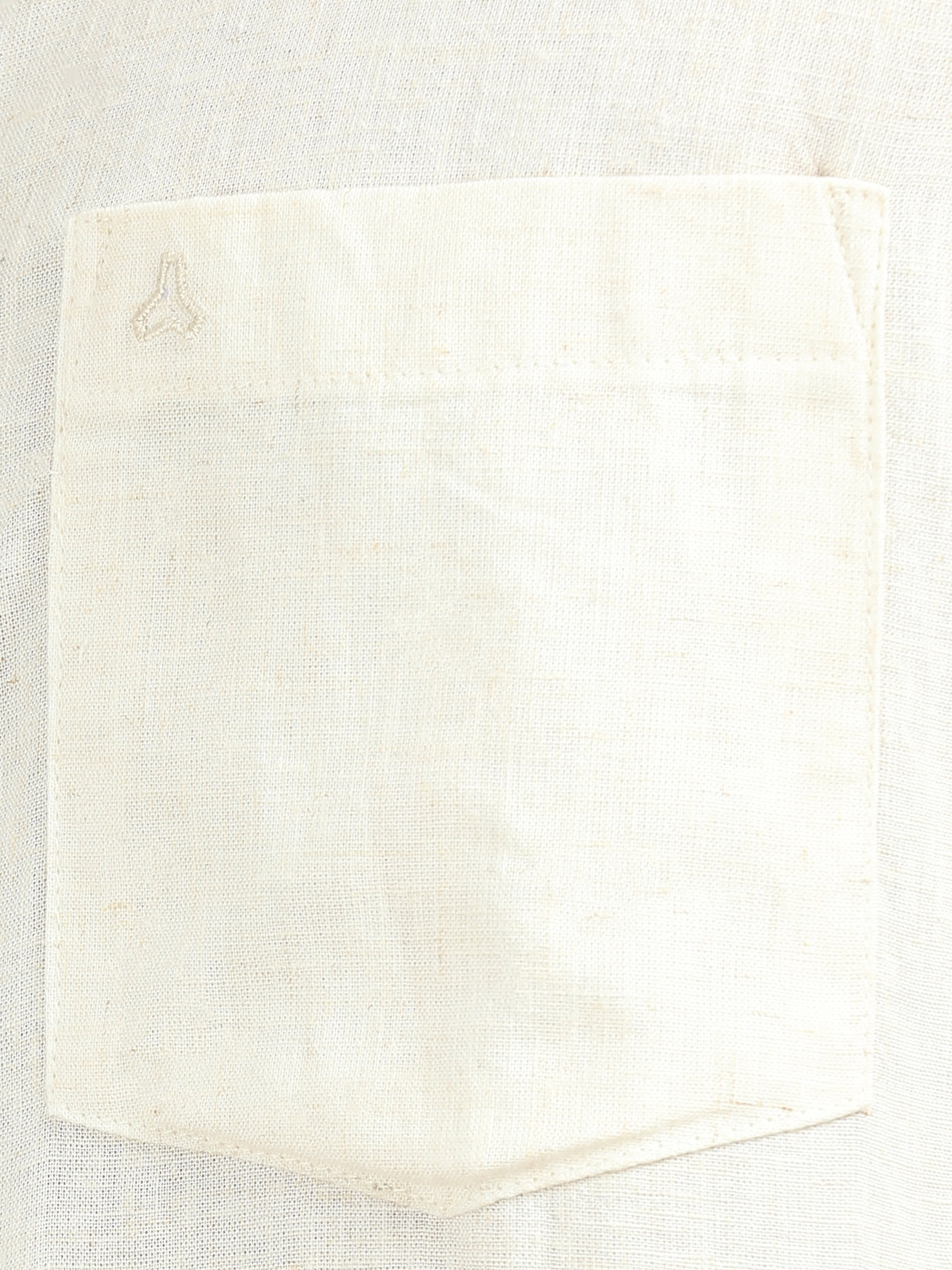 MEN'S NATURAL SOLID SLIM FIT LINEN SHIRT