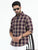 MEN'S MAROON CHECKS SLIM FIT SHIRT