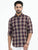 MEN'S MAROON CHECKS SLIM FIT SHIRT