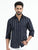 MEN'S NAVY PRINT SLIM FIT SHIRT