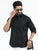 MEN'S BLACK PLAIN SLIM FIT SHIRT