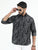 MEN'S BLACK PRINT SLIM FIT SHIRT