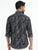 MEN'S BLACK PRINT SLIM FIT SHIRT